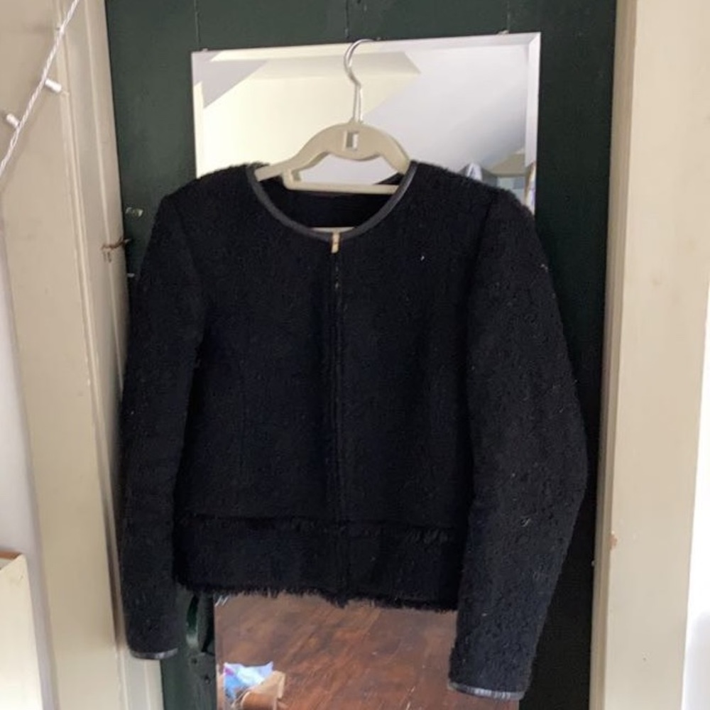 Claudie Pierlot tweed zipper blazer